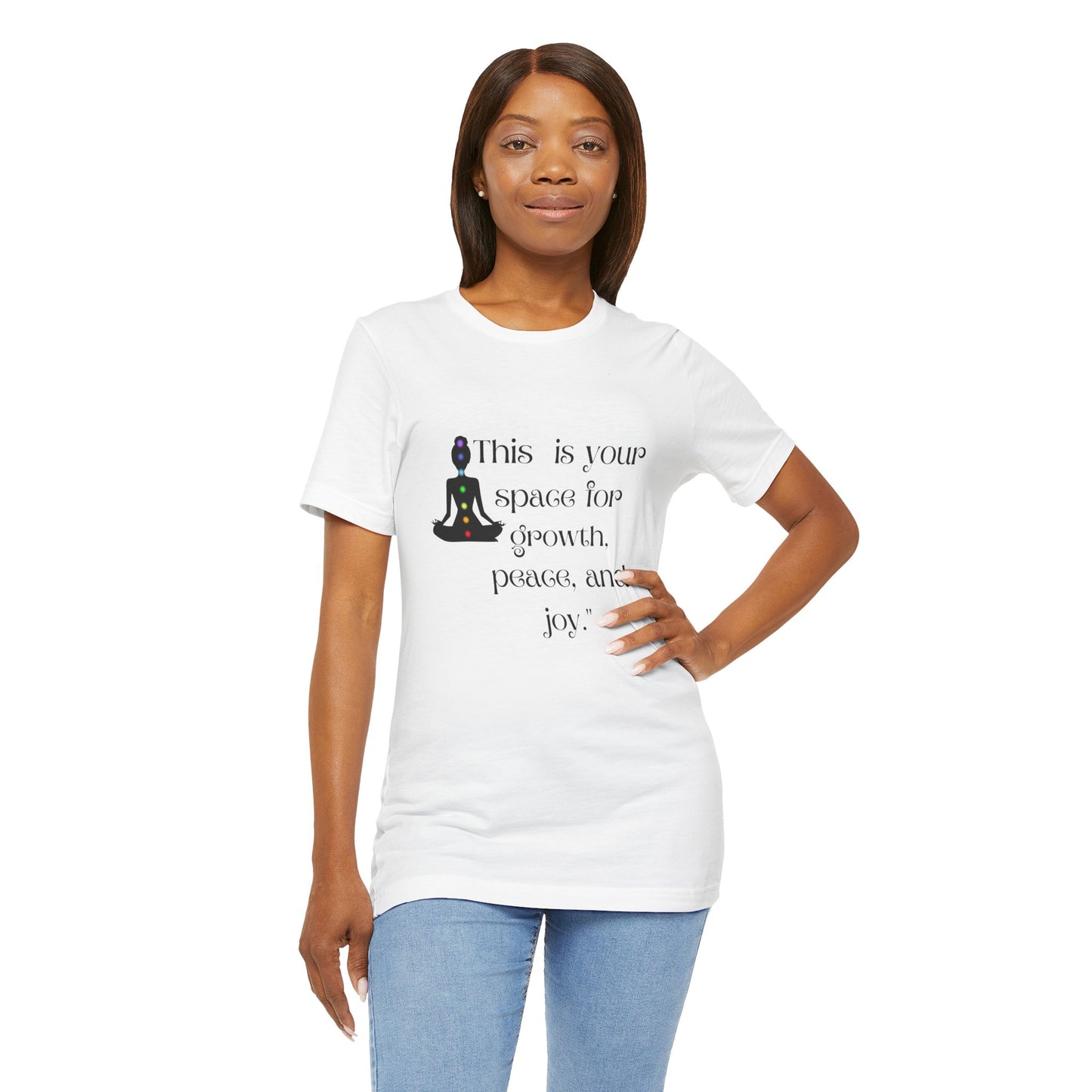 Mindfulness Unisex Jersey Tee - "This is Your Space for Growth, Peace, and Joy"