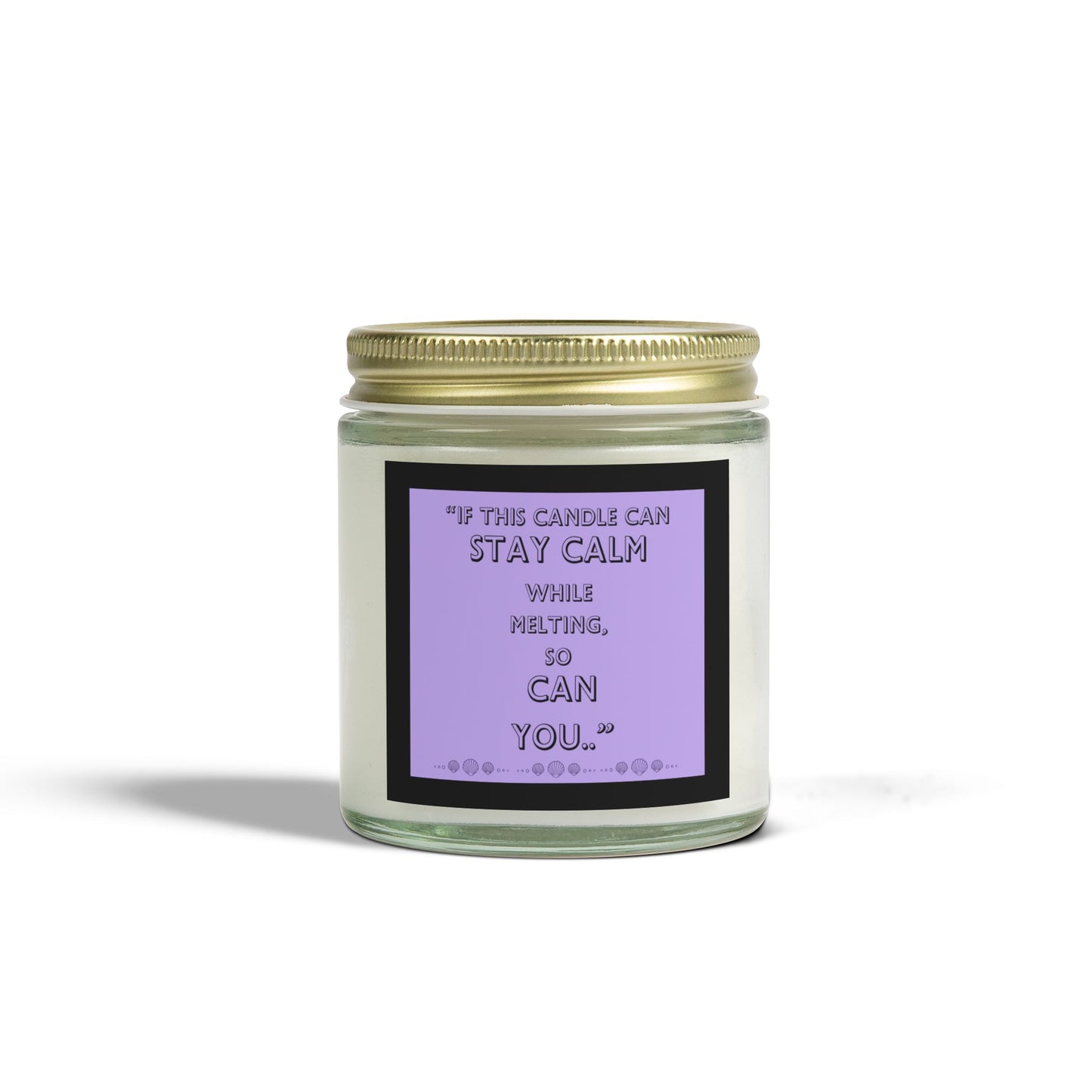 Calming Scented Candles - Coconut Apricot Wax (4oz, 9oz) - Inspirational Quotes for Mindfulness