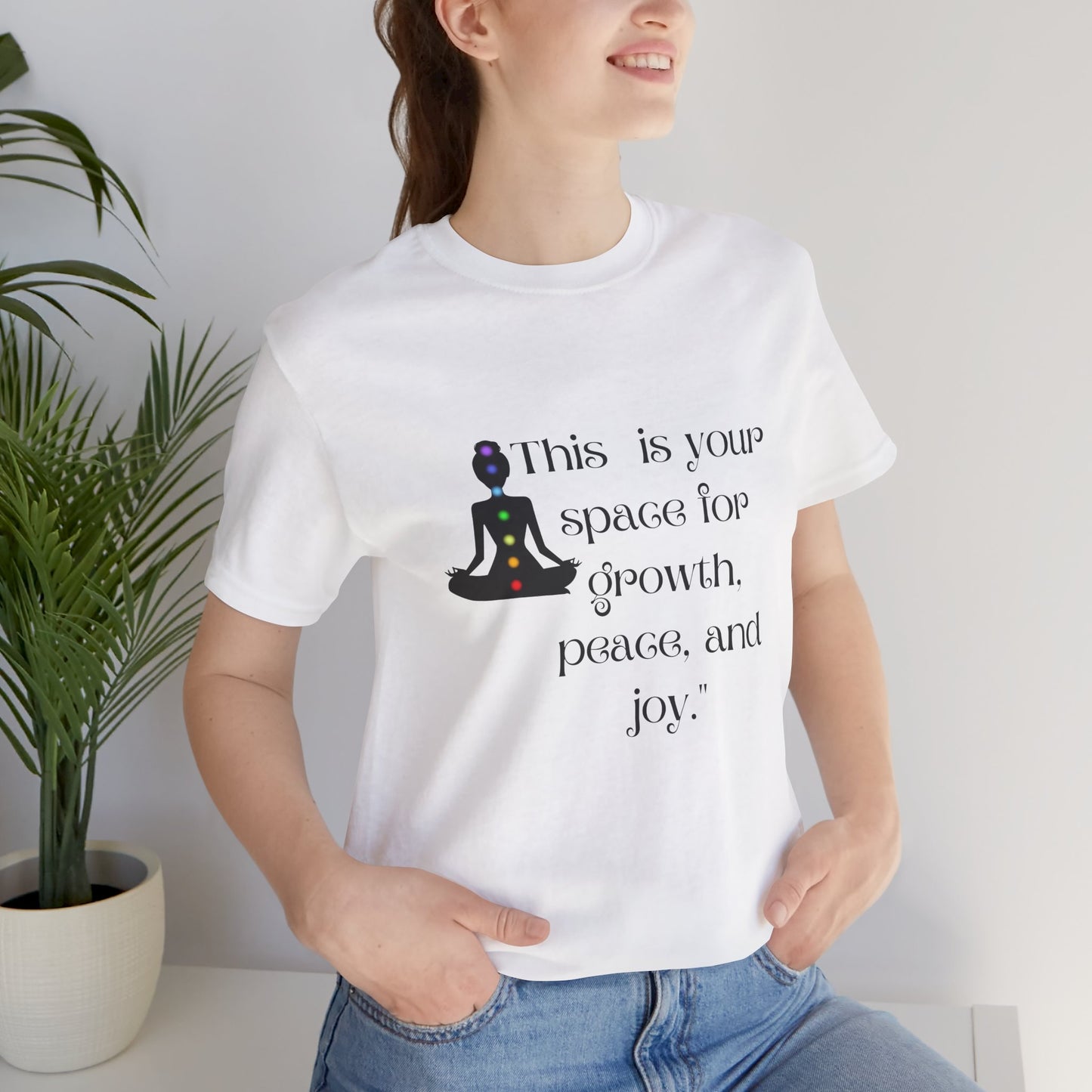 Mindfulness Unisex Jersey Tee - "This is Your Space for Growth, Peace, and Joy"