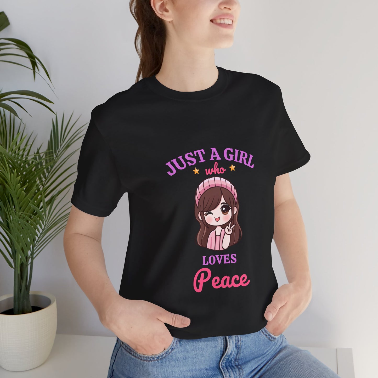 Just a Girl Who Loves Peace T- Shirt