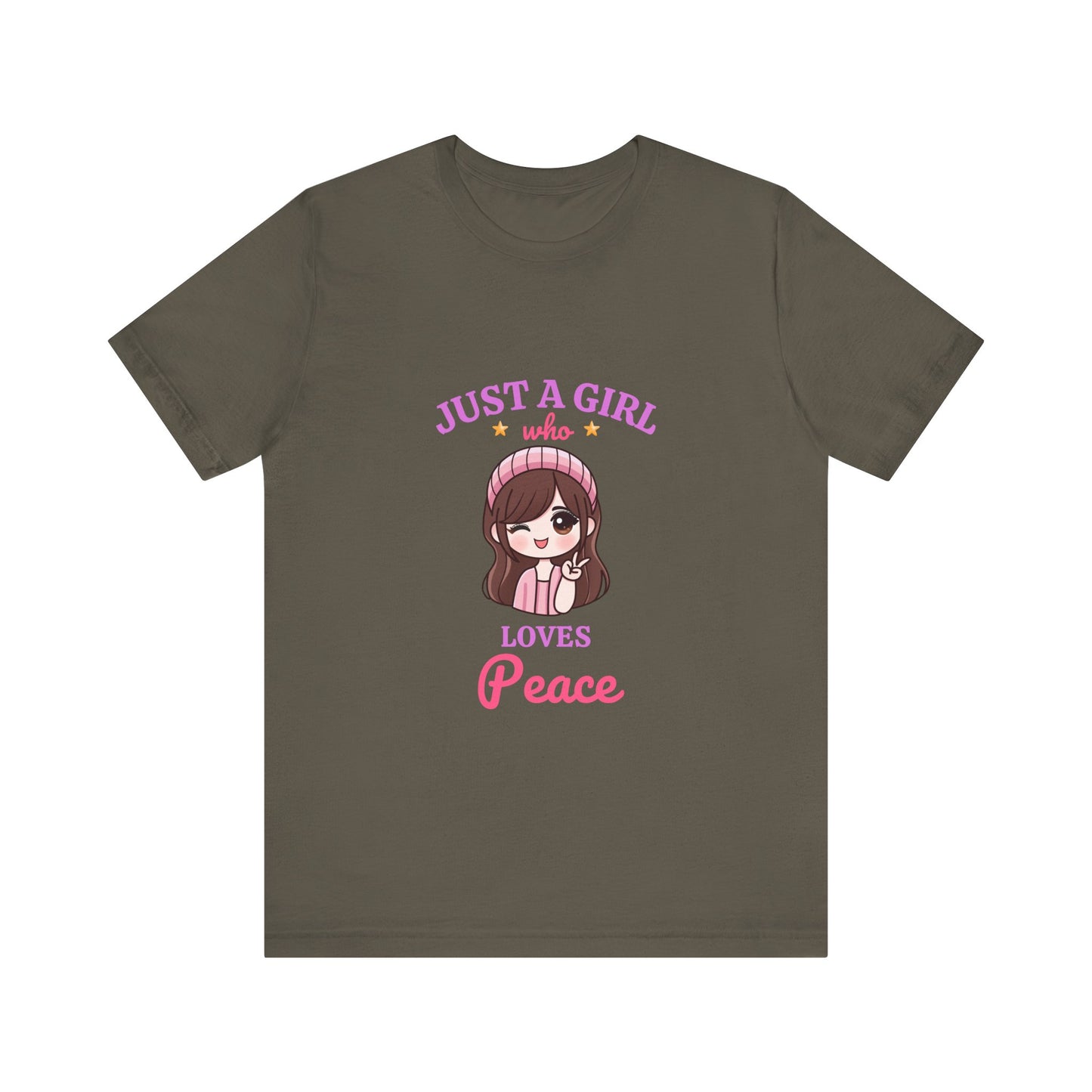 Just a Girl Who Loves Peace T- Shirt