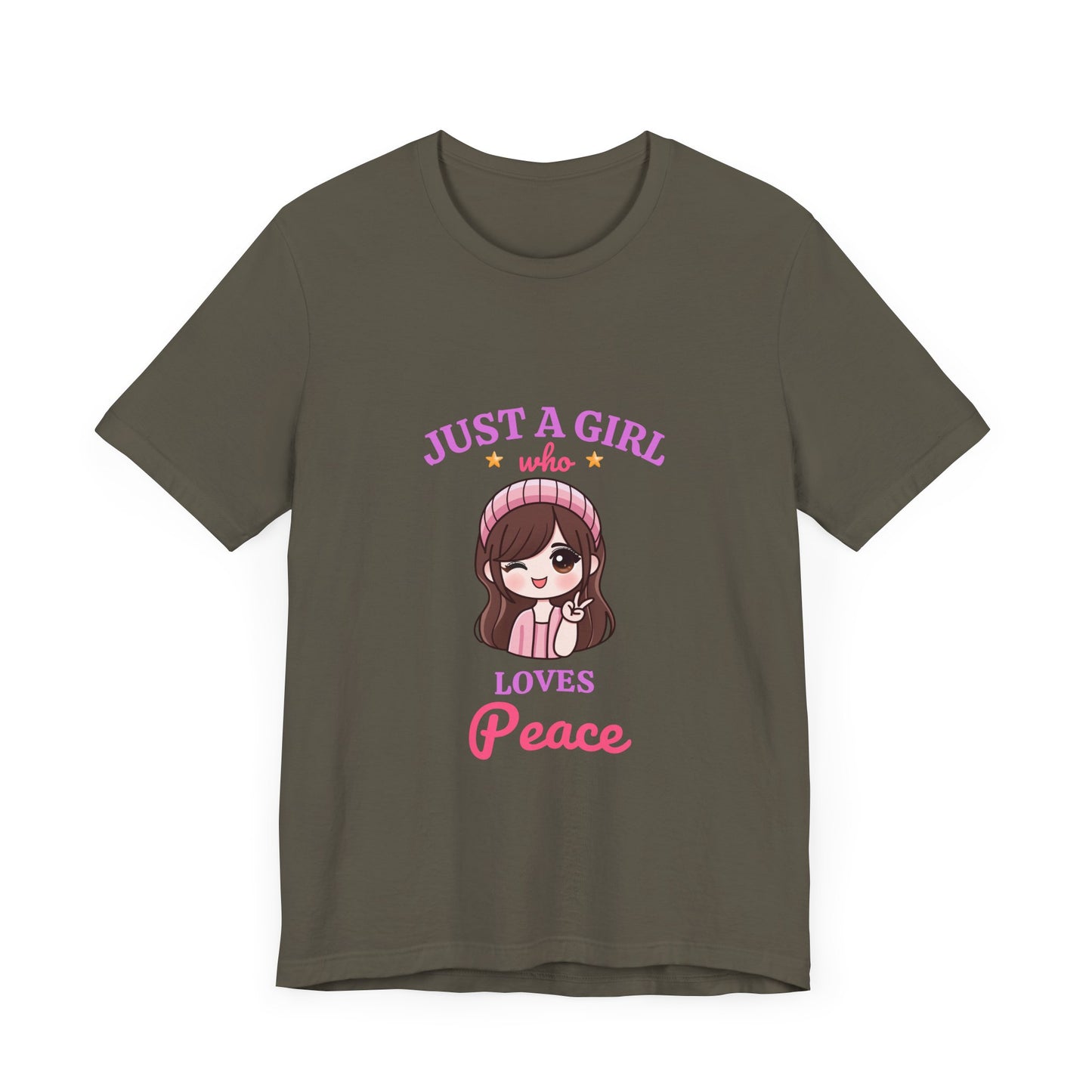 Just a Girl Who Loves Peace T- Shirt